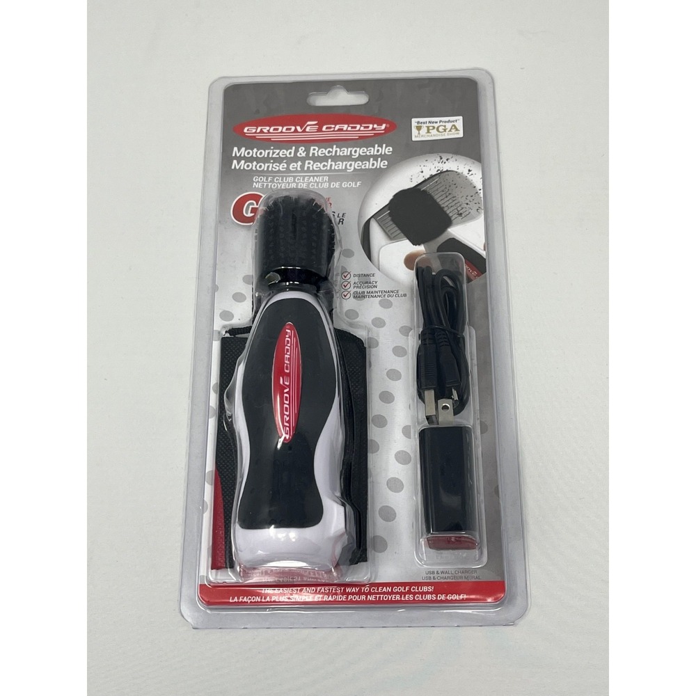 Groove Caddy Golf Club Cleaner G2 Motorized & Rechargeable White/Black NEW
